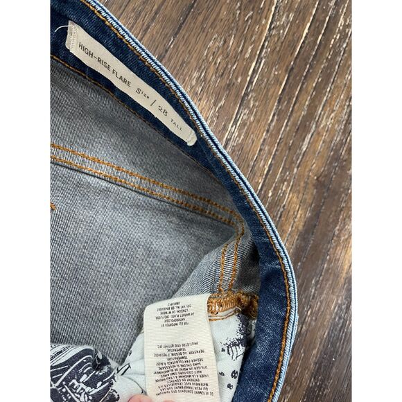 ✨ Pilcro by Anthropologie Button Fly High Rise Flare Jeans – Size 28 Tall ✨ - Picture 4 of 14